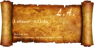 Lehner Alida névjegykártya